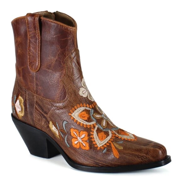 NEW DIBA TRUE Leather Cains Ville Western Booties IN brown for women 825 4m2 - Picture 5 of 15